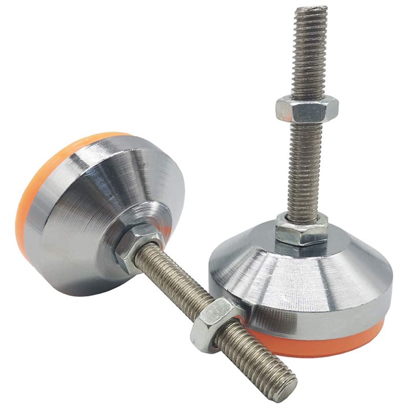 2PCS Heavy Duty Leveling Screw Leg 4 Inch Adjustable Feet Leveler Foot for Furniture Mechanical Equipment