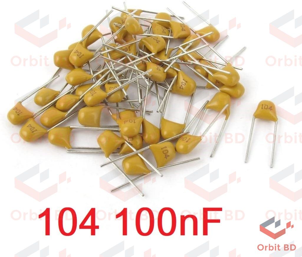 15Pcs- Multilayer Ceramic Capacitor 0.1uF 104 100nF 50V Monolithic Ceramic Chip Capacitor 5.08mm MLCC