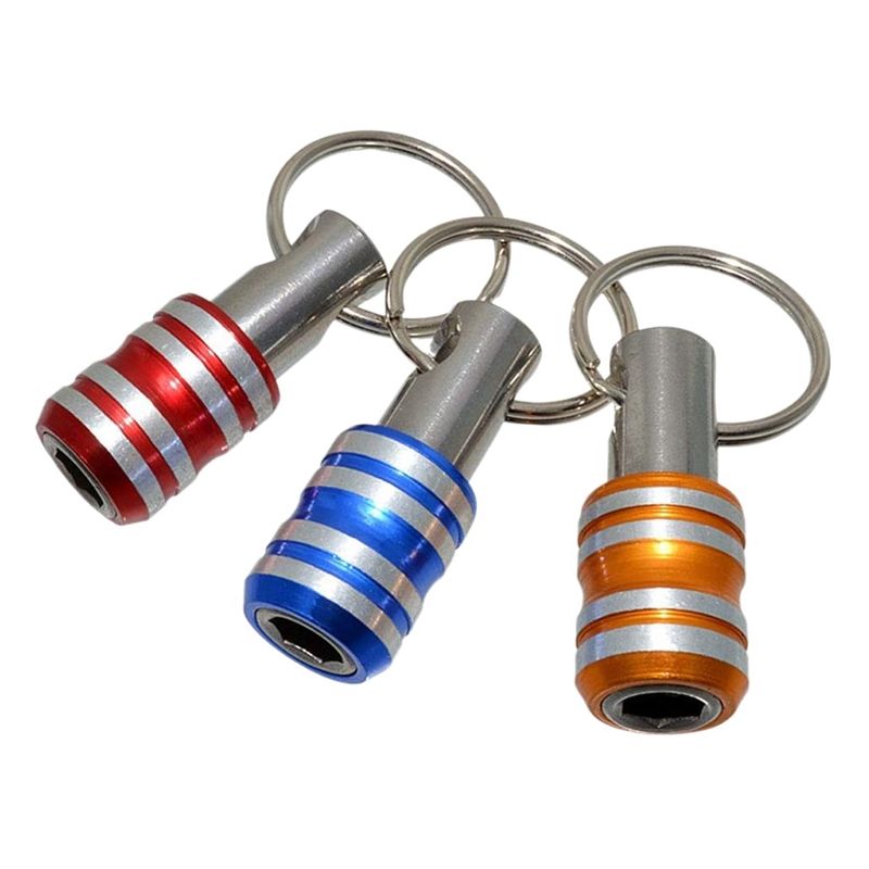 3 Pcs 1/4Inch Hex Shank Screwdriver Bits Holder Extension Bar Drill Screw Adapter Quick Release Keychain Easy Change