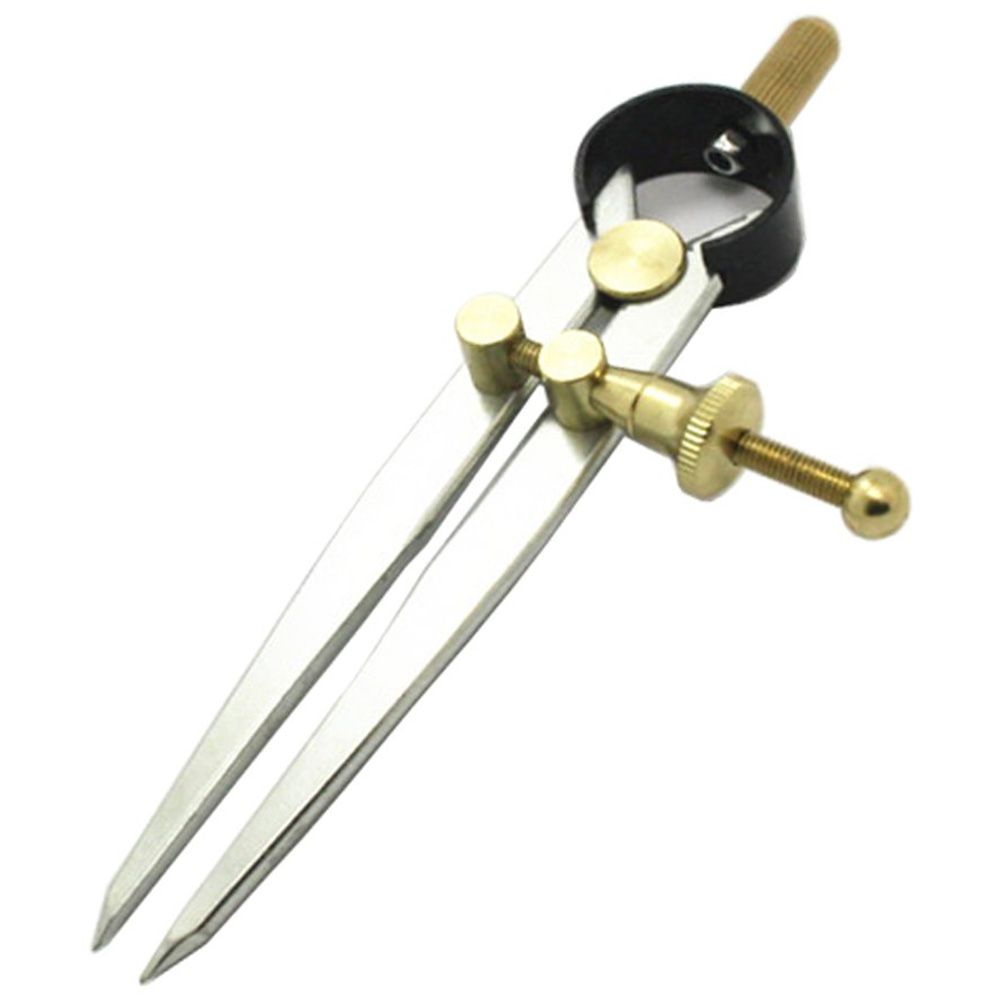 Leather Craft Rotating Craft Tool Diy Wing Divider Adjustable Steel Leather Craft Making Rotating Tool Wing Divider Spacing Compass Edge Creaser - Gold & silver