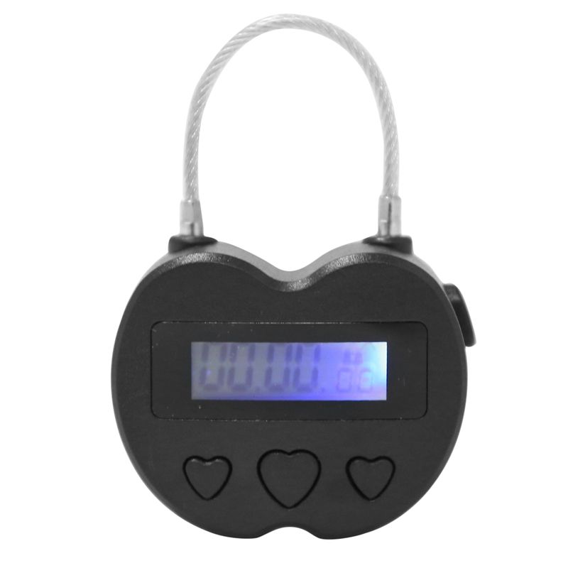 JAERBEE Smart Time Lock LCD Display Time Lock Multifunction Travel Electronic Timer, Waterproof USB Rechargeable Temporary Timer Padlock