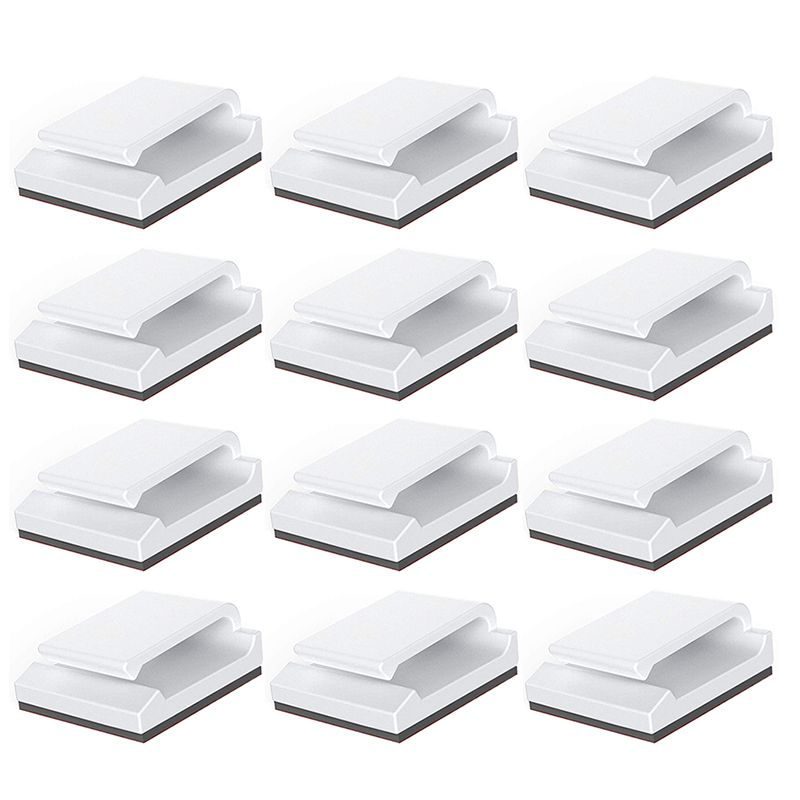 Adhesive Cable Clips, 100Pcs Wire Clips Cable Wire Management Holder Clamps Cable Tie Holder for Car, Office and Home