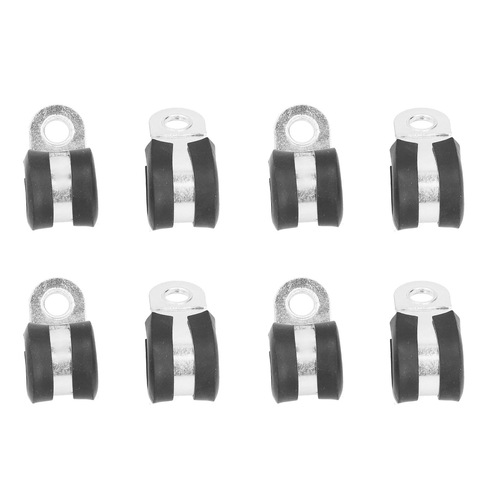 20x Stainless Steel Detachable R Type Rubber Band Clamp Tube Cable Fastener Clip