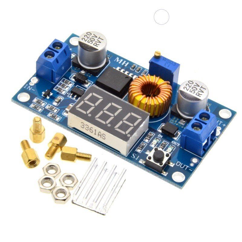 Thinary Electronic 5A 75W XL4015 DC-DC Converter Adjustable Step-Down Module 4.0-38V to 1.25V-36V DIY Adjustable Power Supply