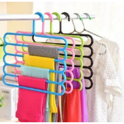 Layer plastic clothes hanger 3 pics set