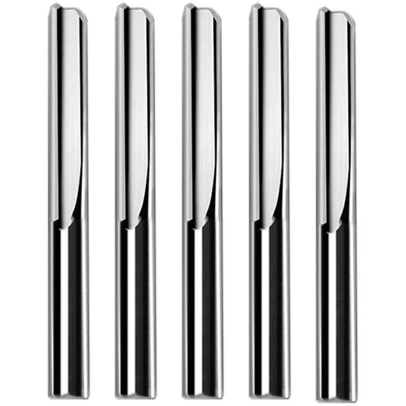 5Pcs/Lot 6x32mm Two Flutes Straight Router Bits for Wood CNC Straight Engraving Cutters Carbide Endmills Cutting Mil