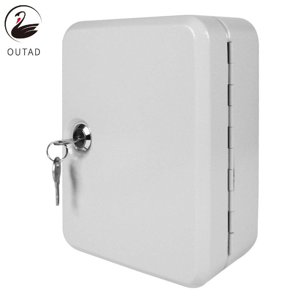 20 Tags Fobs Wall Mounted Lockable Security Metal Key Cabinet Box Storage Case