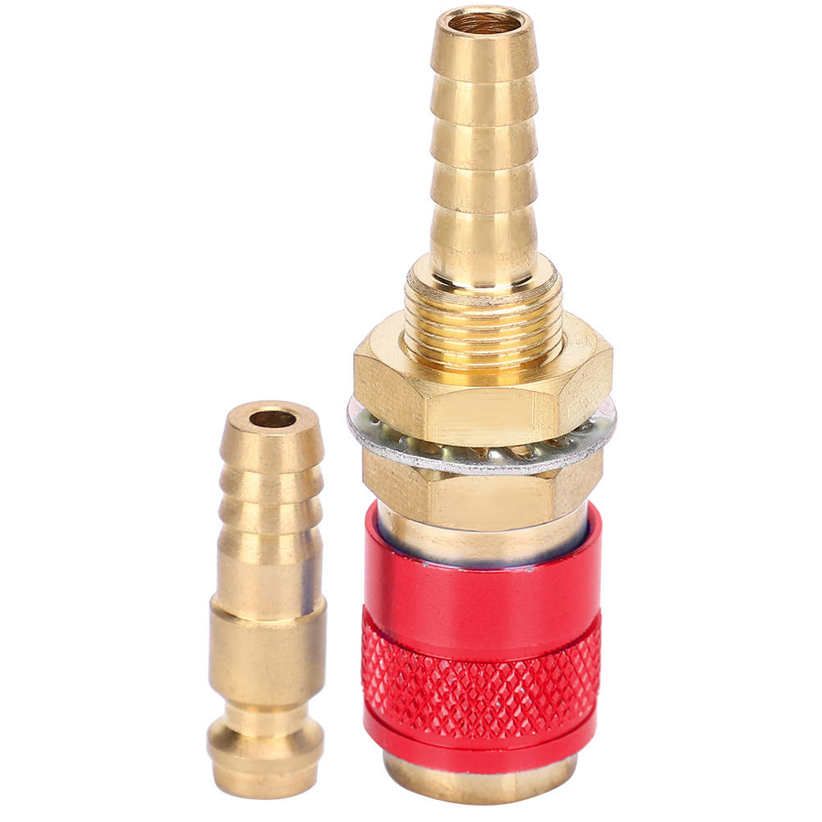 Quick Connector Fitting 8mm Pair of Water Cooled & Gas Adapter for MIG TIG Welder Torch