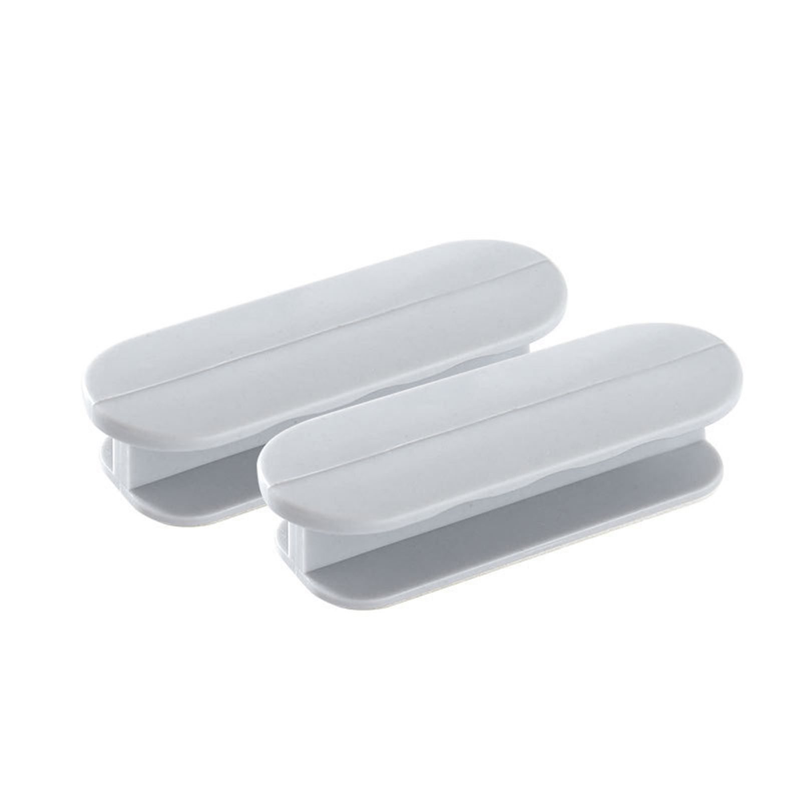 2Pcs/Set Labor-saving Cabinet Handle Smooth ABS Self-adhesive Multi-use Groove Design Window Door Handle for Home