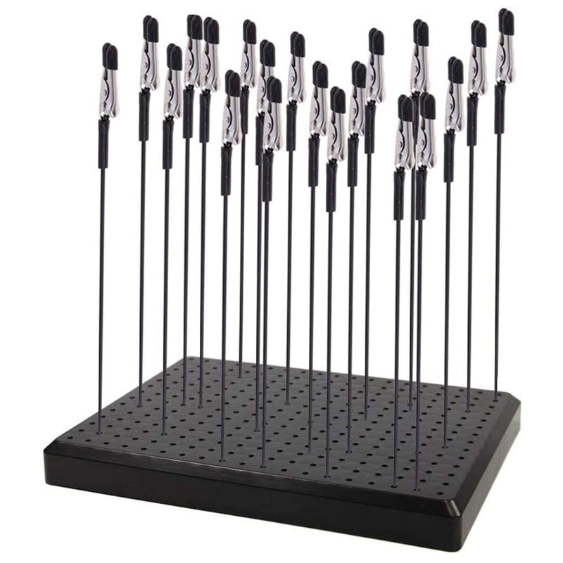 Ainting Stand Base Modeling Tools Model Standing Base with 20 Wire Clamps Long for Hobby Modeling DIY Card Photo Memo