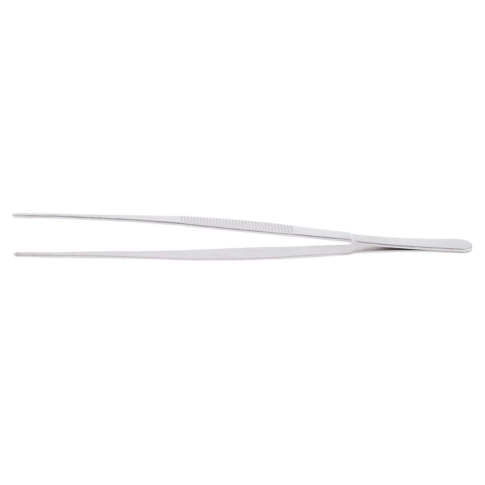 2X Hospital Home Stainless Steel Straight Tweezers Forceps Handy Tool 9.6 inch Long