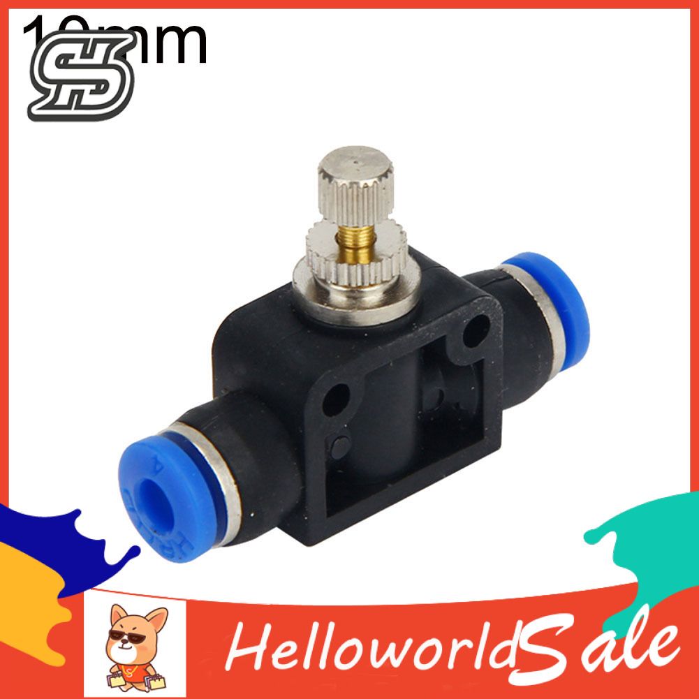 PA 4/6/8/10/12mm Throttle Valve Air Flow Speed Control Hose Pneumatic Connector