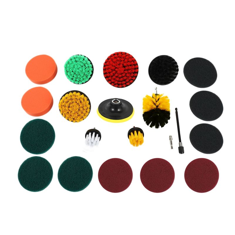 20Pcs Drill Brush Power Scrubber Brush Cleaning Kit for Bathroom Surfaces Tub, Tile and Grout , Drill Attachment Kit