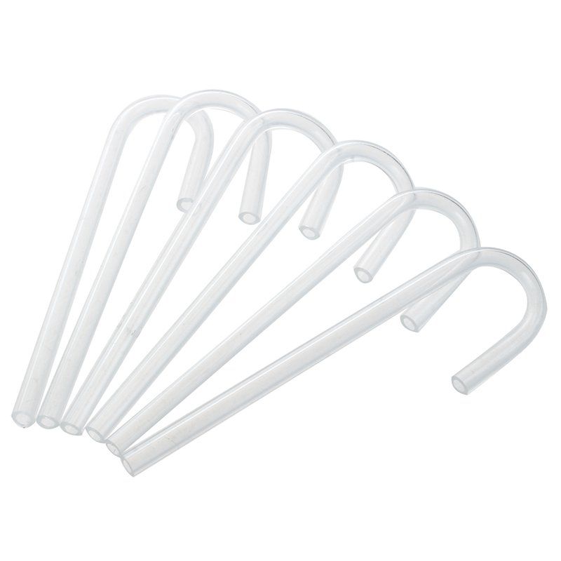 JAERBEE 6pcs Acrylic Pipe U Shape Tube Bend for Aquarium Co2 System/Diffuser
