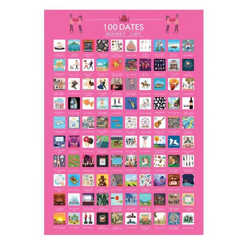 JAERBEE Top 100 Must-Read Book Wallpapers Kids Teenager Smooth Colour Printing Poster for Anime Enthusiast Home Decor Sticker