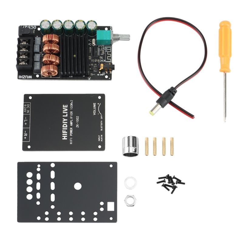 JAERBEE Bluetooth 5.0 AUX TPA3116D2 Digital Power Amplifier Board 2X100W Speaker Stereo Audio AMP Module Home Music B1002S 100W