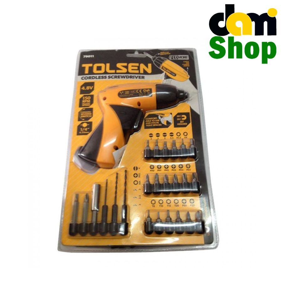Tolsen Cordless Screwdriver Set With Drill Machine