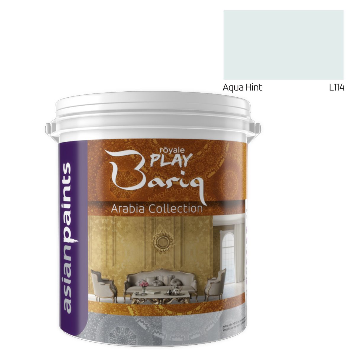 Asian Paints Royale Play Bariq Arabia Collection (Gold) - Aqua Hint - 1L