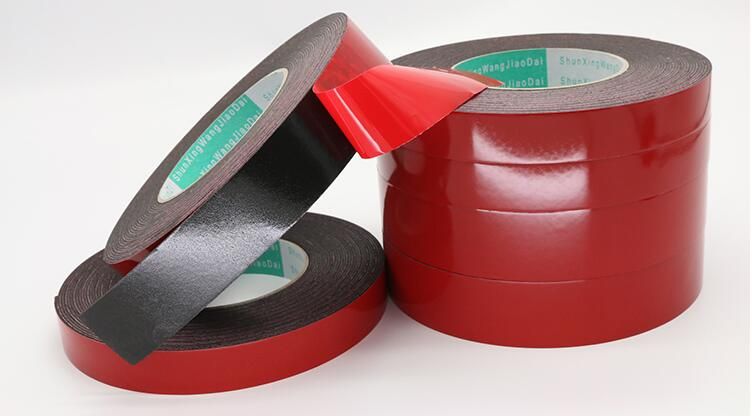 2MM PE Black sponge double-sided tape Foam double - sided tape Strong sticky waterproof Shockproof