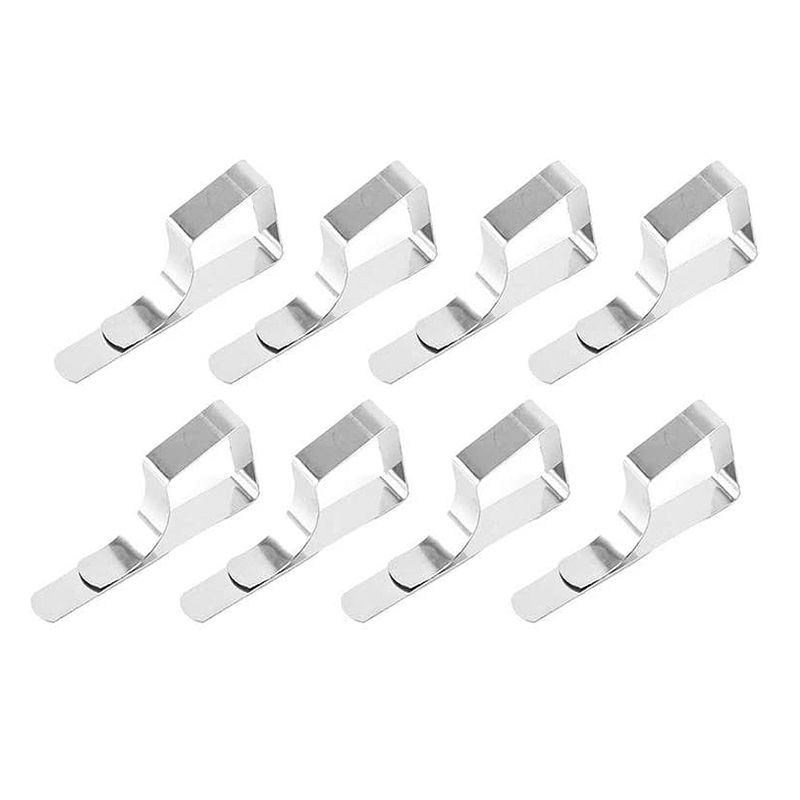 8 Pcs Picnic Tablecloth Clips Stainless Steel Flexible Perfect for Picnics, Weddings, Proms