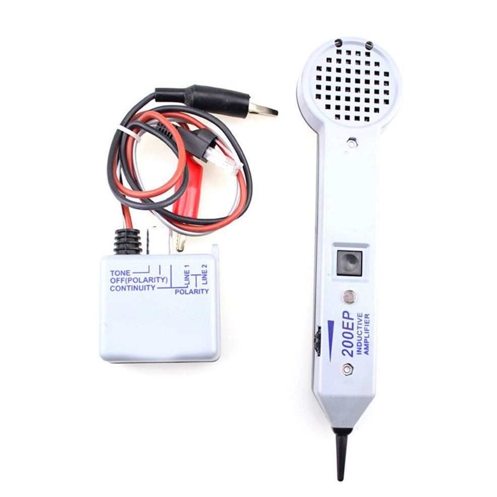 77hp2 Tone Generator Tracer 200EP Network Cable Tester High-precision Tester-gray