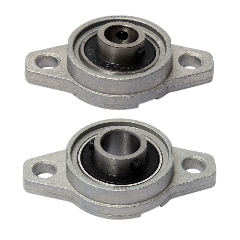 2x KFL000 Zinc Alloy Flanged Bearings Bearings Ball Bearings with Stand 10mm & 12mm
