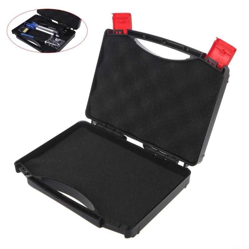 OOTDTY Black Portable Non-slip handleRepair Tool Storage Case Utility Box Container For repair tools Soldering Iron 230x180x45mm