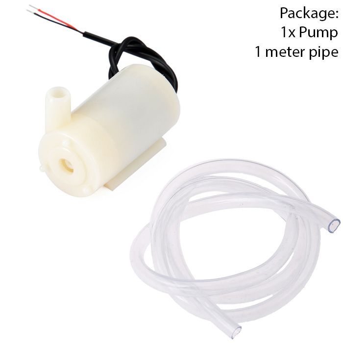 Water Pumps Mini Submersible With Hose Pipe (1Meter) - Solar Panel