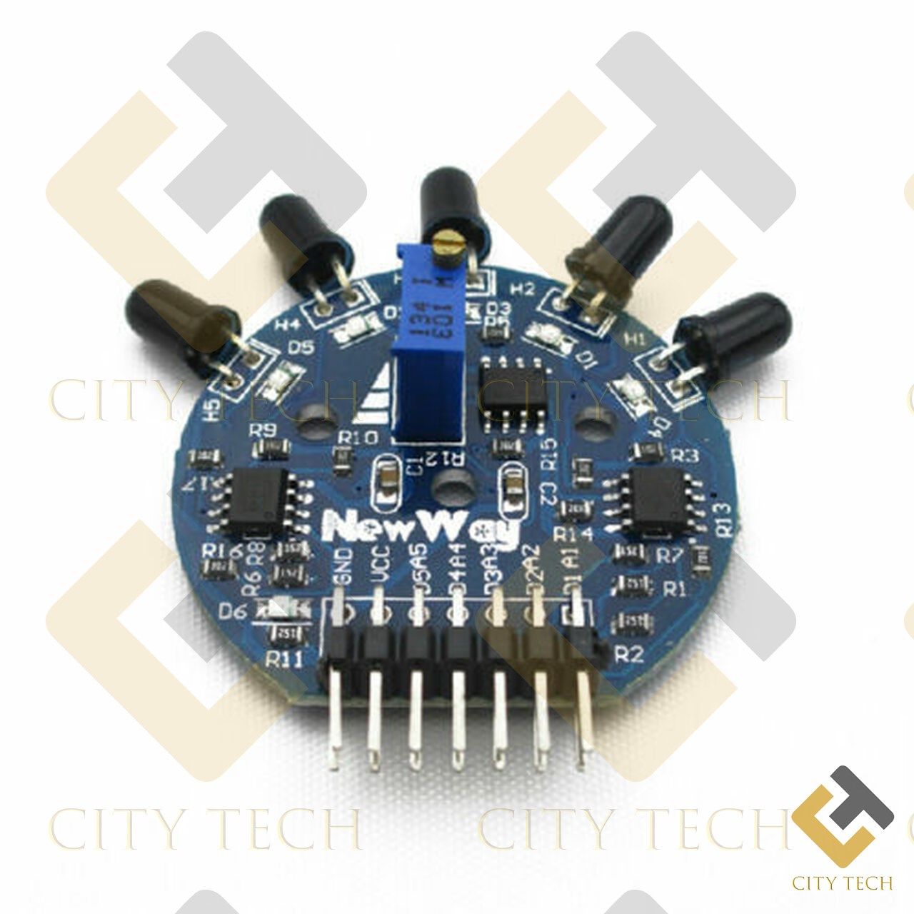 Flame Sensor For Fire Detection Module 5 Way Flame Sensor IR Module Detector Smart Sense 5 Channel Flame Sensor With Digital Analog Signal Dual Output For Arduino
