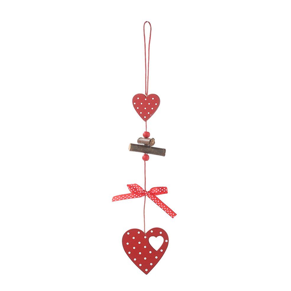 MA Love Polka Dot Wooden Christmas Pendant Creative Love Angel Wooden Ornament