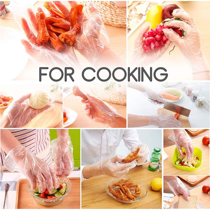 Accessories 30/50/100PCS Transparent Disposable Gloves Plastic PE /CPE Cooking Eco-friendly for Home Food Kitchen Restaurant Cooking Industrial l Cleaning