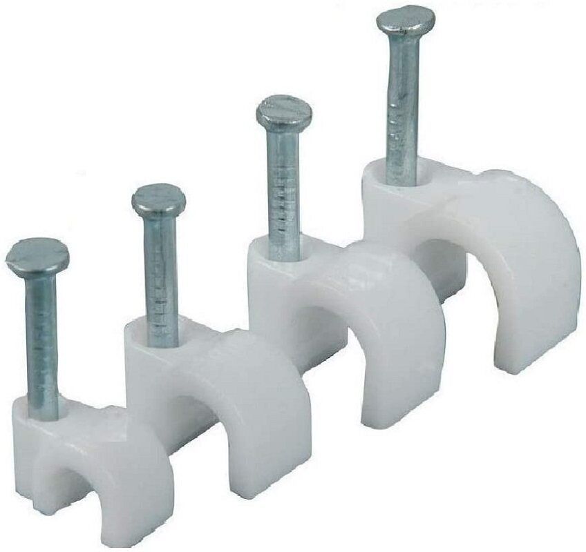 Cable clip 6mm for electric work 100pcs