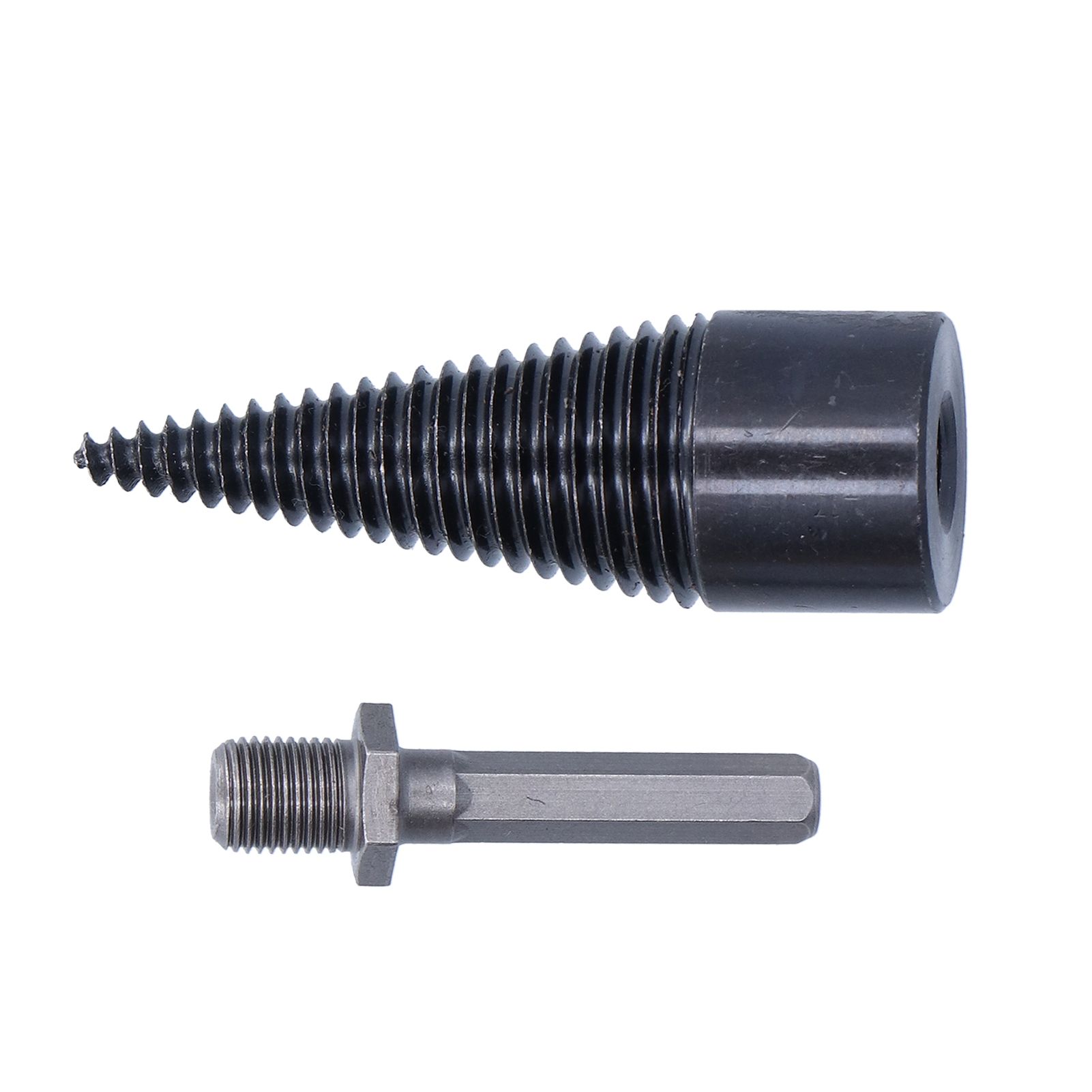 Qimeng La Wood Splitter Drill Bit with Hex Shank High Speed Steel 32mm Firewood Cone Punching Tool
