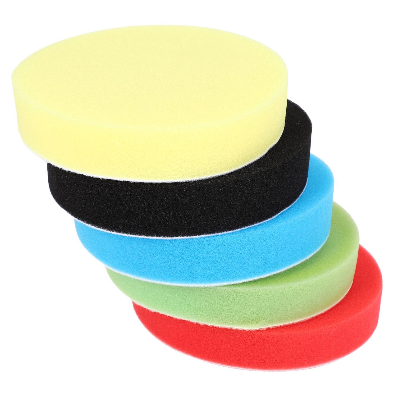 10 Pcs 6 Inch/150mm Buffing Polishing Pad Flat Sponge Buffing Polisher Pads Kit for Car Auto Polisher Glass Polishing