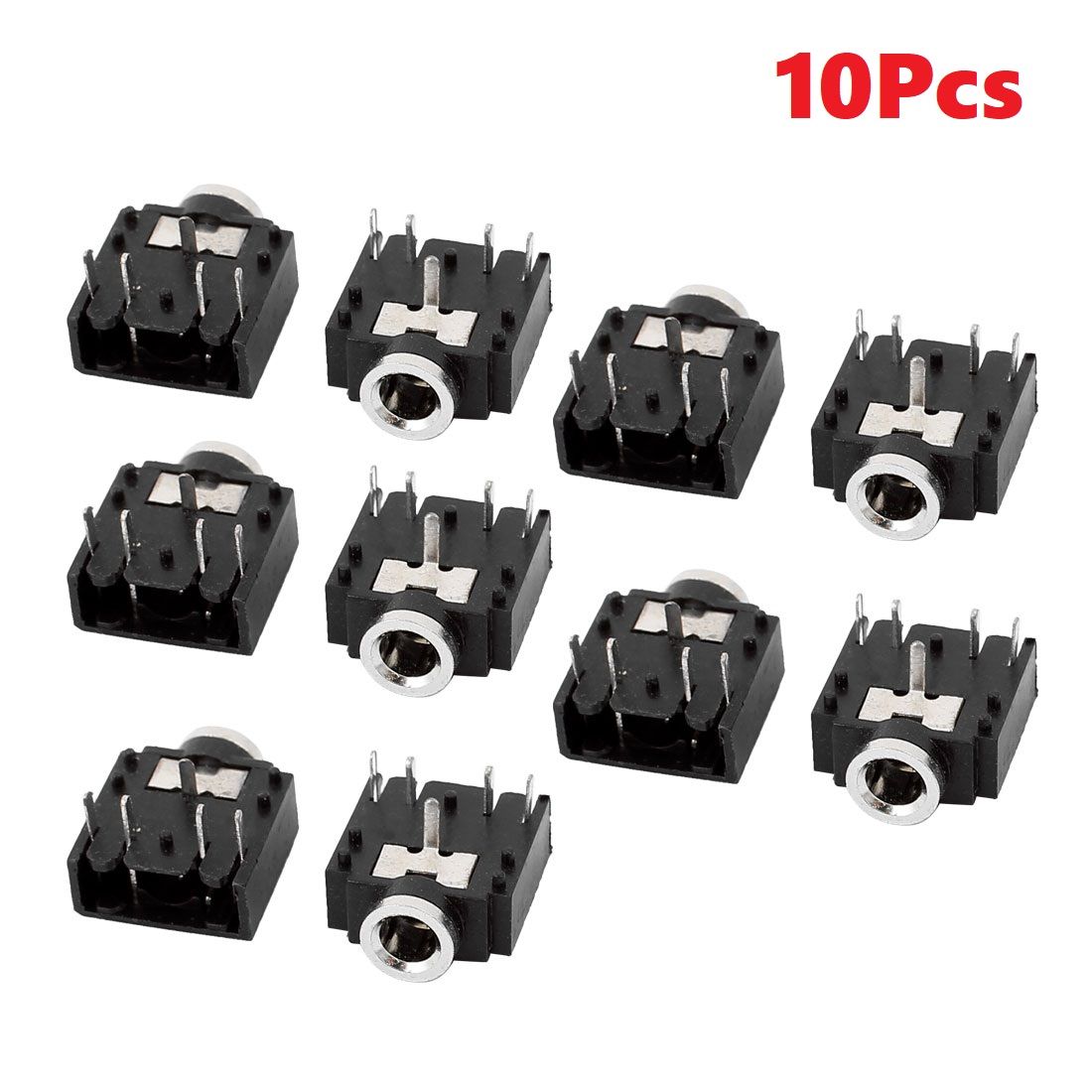 10Pcs PCB Mount Female 3.5mm 5 Pin Audio Socket Connector PJ-307 Headphone Stereo Amplifier Socket Powerpoints Switches & Savers