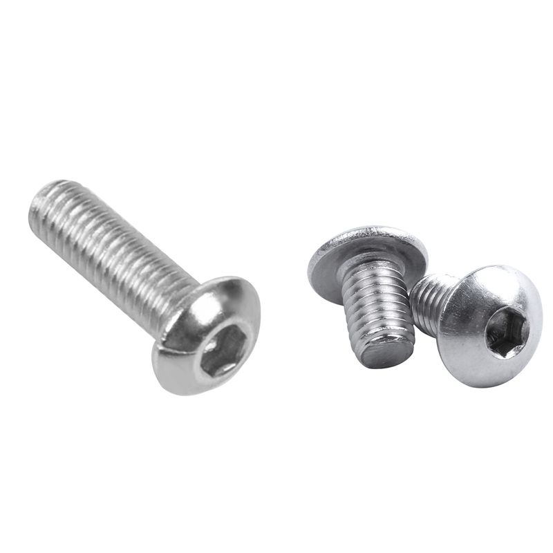80Pcs Stainless Steel Button Head Screw, Hex Socket Bolts Type:M5 / 5Mm Bolt - 50Pcs M5 X 8Mm & 30Pcs M3 X 10Mm