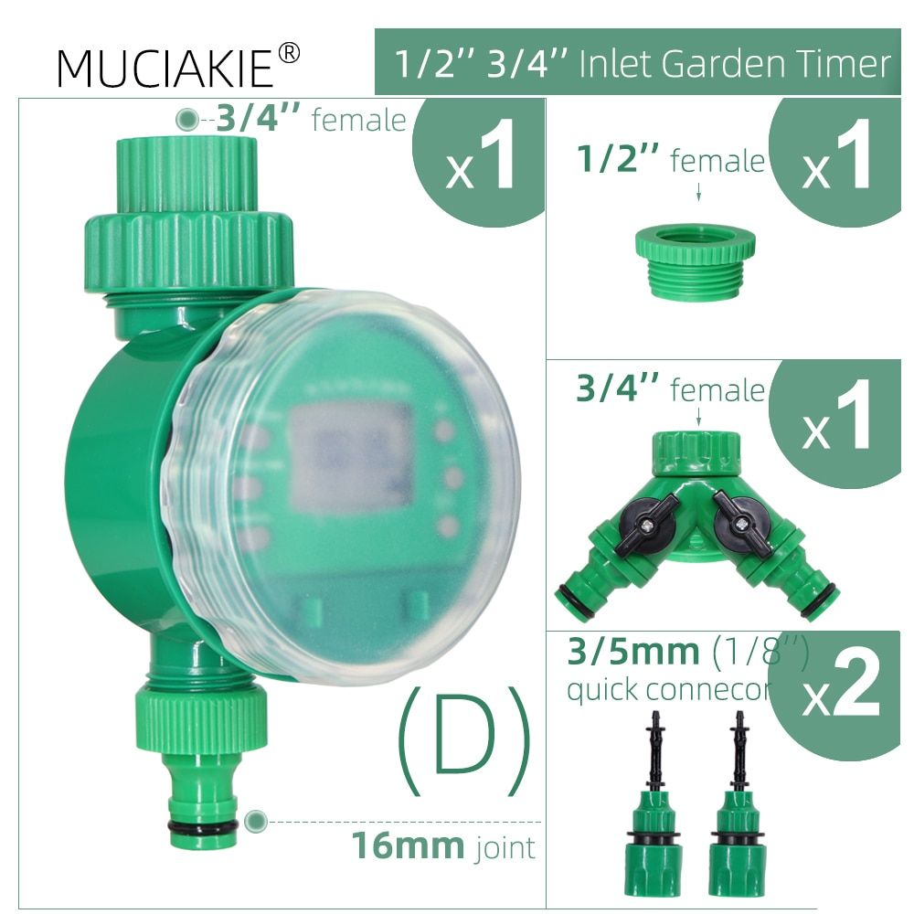 1 SET LCD Garden Digital Water Timer Electonic Automatic Irrigation Controller Balcony Watering Irrigator Devices
