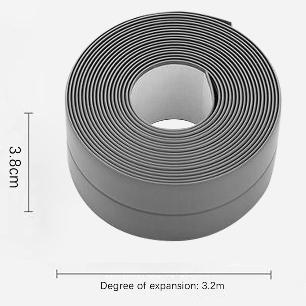 Waterproof Self Adhesive Kitchen Ceramic Sticker Waterproof Anti-moisture PVC Sticker Bathroom Wall Corner Line Sink Stickers