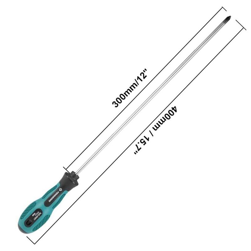 PENGGONG 4Pcs 12 Inch Long Slotted and Phillips Screwdriver Set