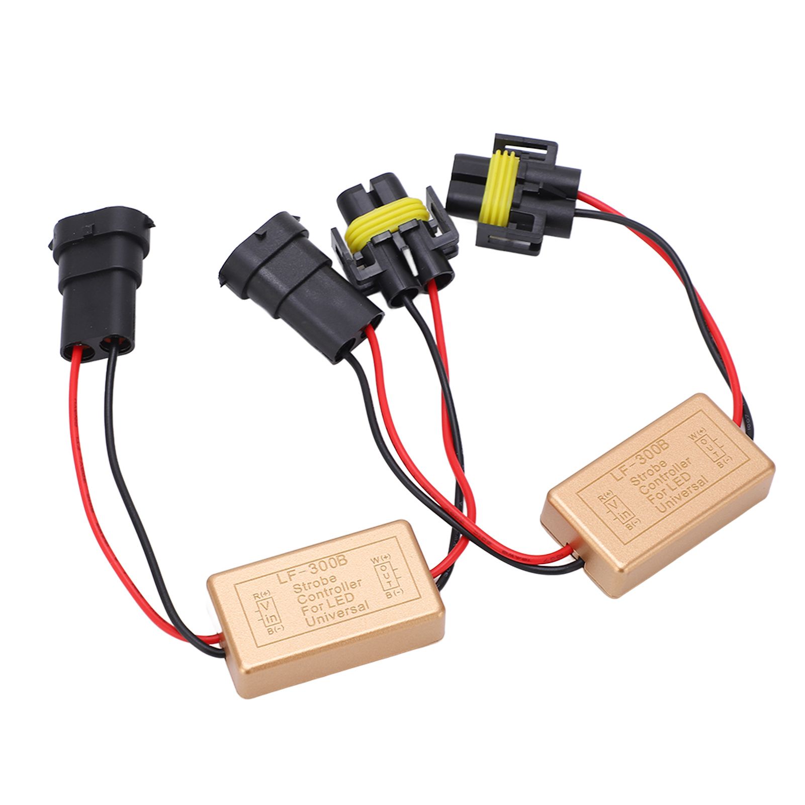Himeng La 2Pcs Flash Strobe Controller 50W Good Heat Resistance 3 Lamp Types Flasher Module for Fog Lights