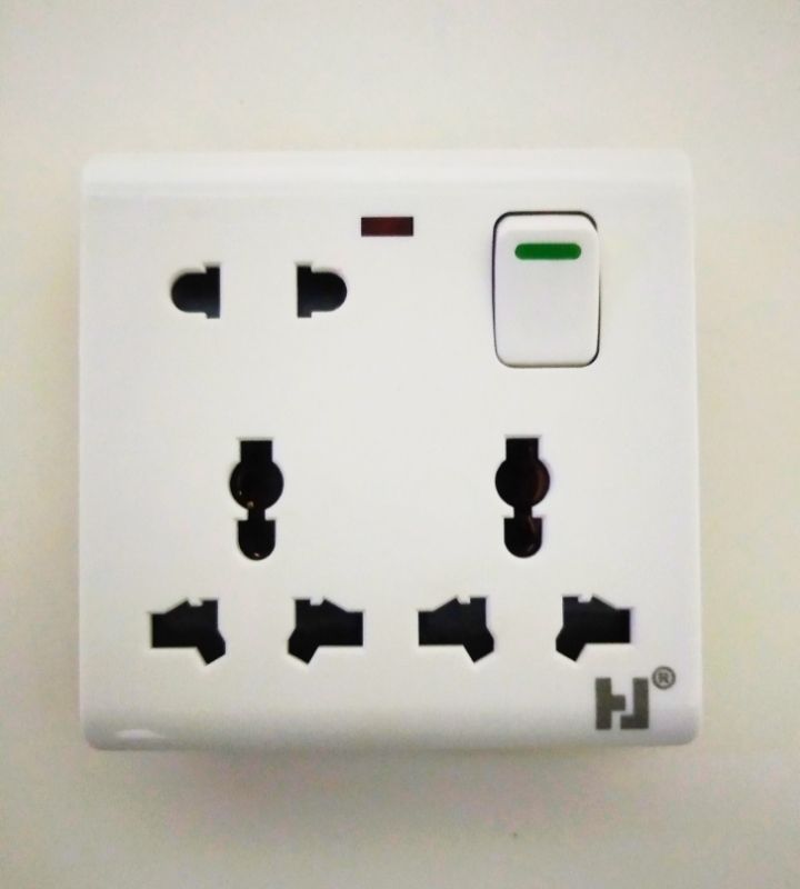 Highlife 16A 250V 1gang 8 pin double universal socket