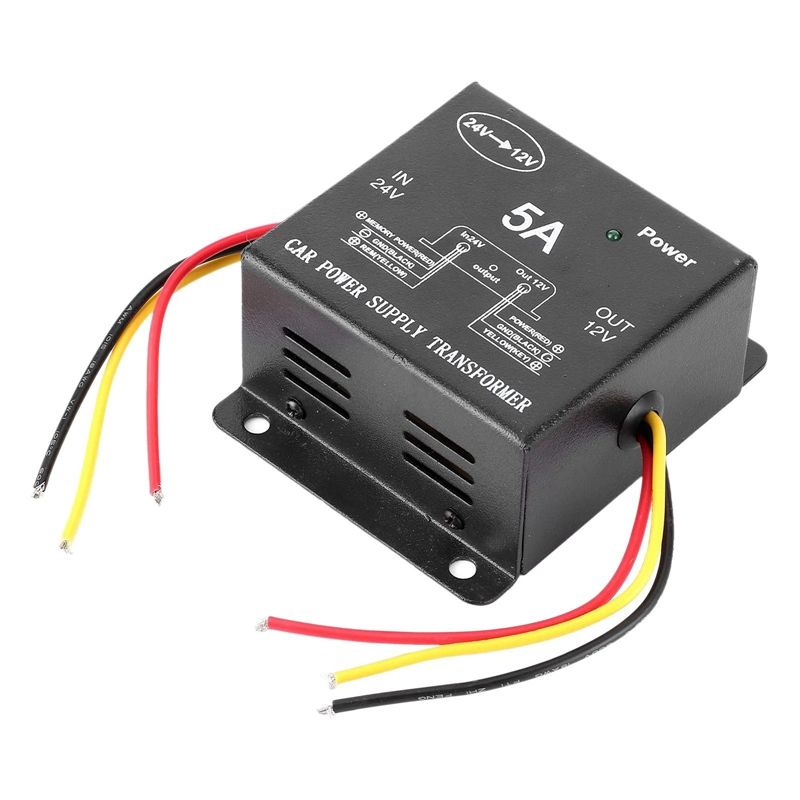 Auto Parts Universal Power Converter 24V to 12V Durable Power Converter Reliable for Truck RV Yacht Modification