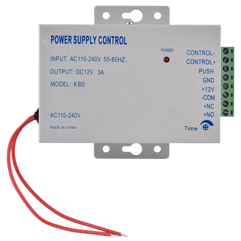 K80 Door Access System Electric Power Supply Control DC 12V 3A Miniature Power/Electric Lock Power/Access Control System