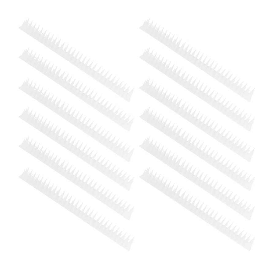 Buy Ying 12Pcs Outdoor Plastic Anti Bird Spike Strips Repellent Defender for Fence Wall Roof White