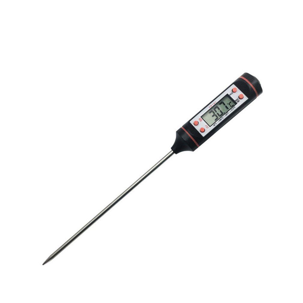 Car Vehicle Air Outlet Needle Type Lcd Digital Thermometer Gauge  Abs + Metal Air Conditioning Thermometer Check Equipment 1 Piece Black