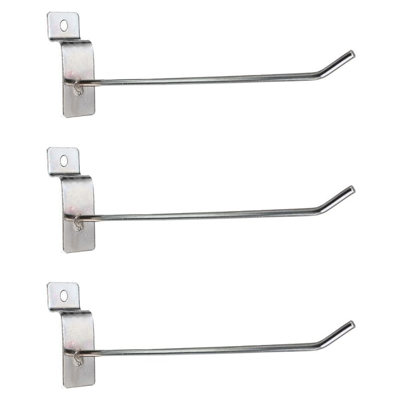 75 x Slatwall Single Hook Pin Shop Display Fitting Prong Hanger 150mm