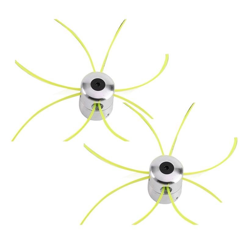 2 Set Aluminium Tremmer Head Nylon Trimmer Head Spool Strimmer Head,Replacement for Petrol Brush Cutter & Grass Trimmer