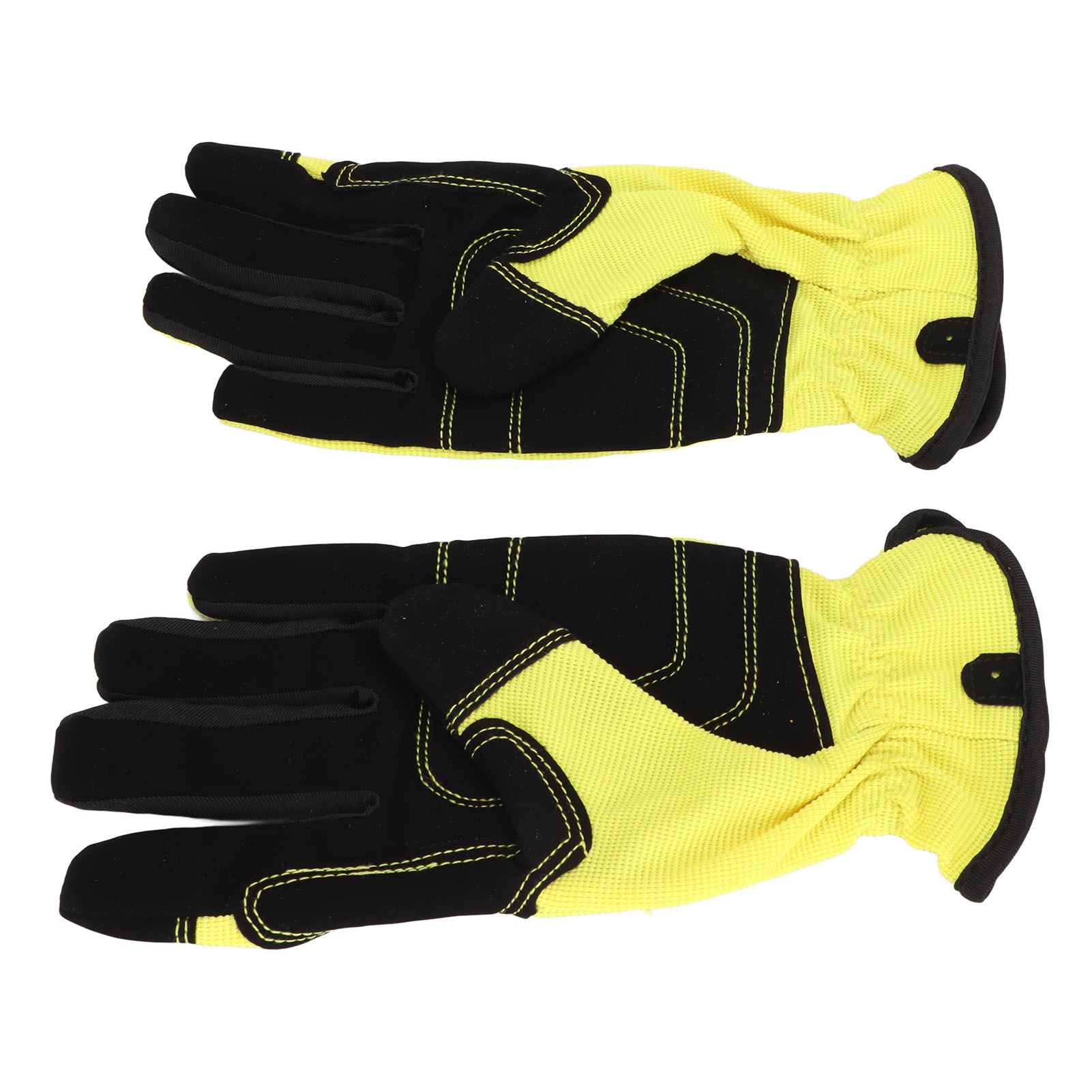 Romeng La 1 Pair Gardening Gloves Stab Resistant Wear Breathable Light Duty Work Yellow