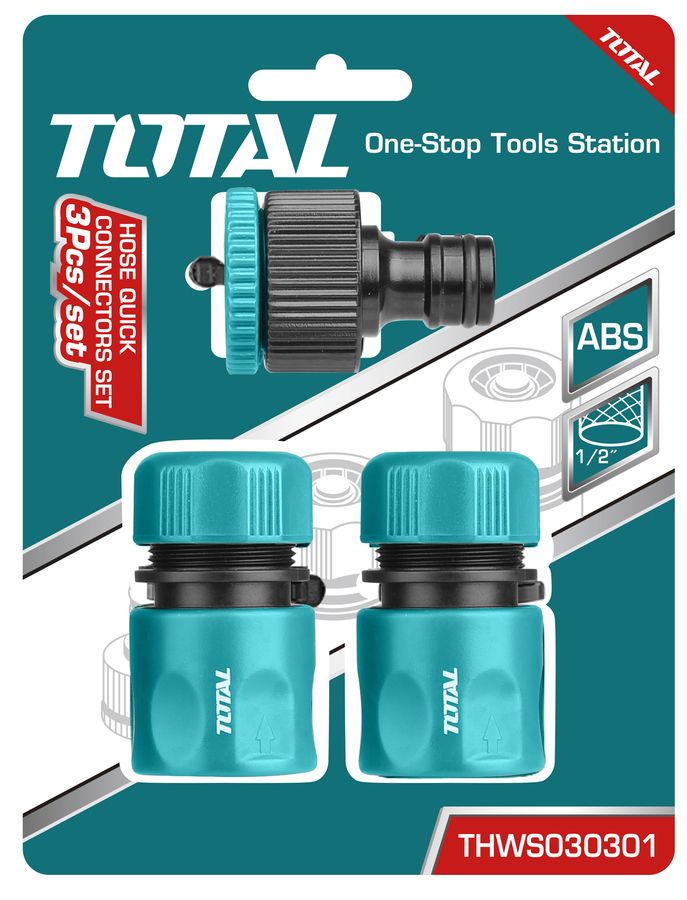 Total 3 Pcs Hose Quick Connectors Set-THWS030301