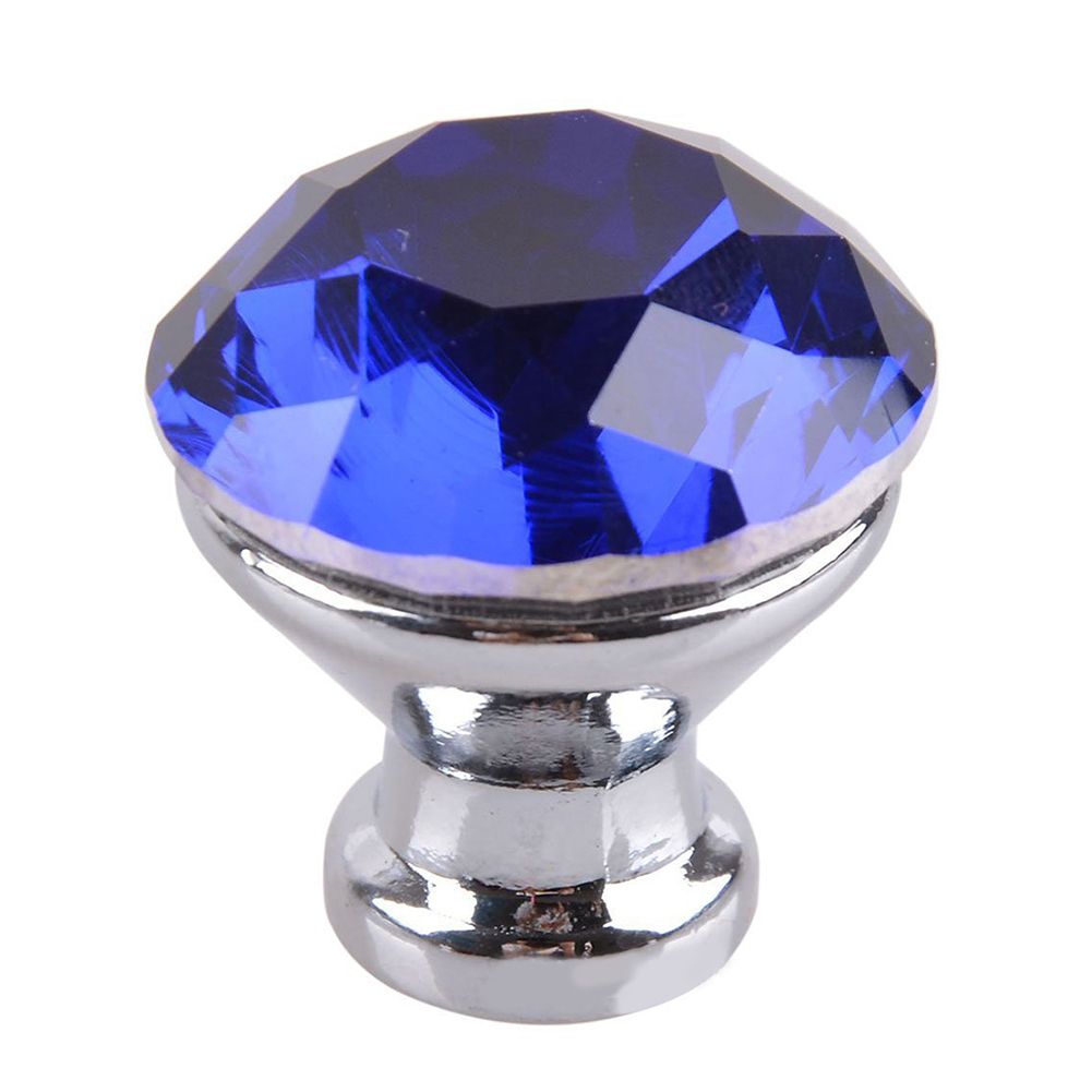 30mm K9 Clear Diamond-shape Faux Crystal Knob Cupboard Door Wardrobe Handle
